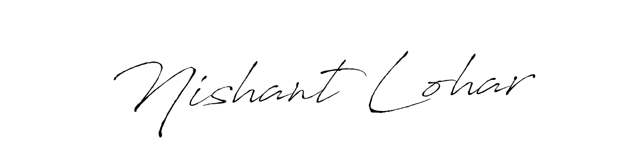 Nishant Lohar stylish signature style. Best Handwritten Sign (Antro_Vectra) for my name. Handwritten Signature Collection Ideas for my name Nishant Lohar. Nishant Lohar signature style 6 images and pictures png