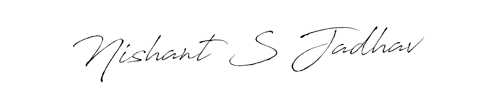 Antro_Vectra is a professional signature style that is perfect for those who want to add a touch of class to their signature. It is also a great choice for those who want to make their signature more unique. Get Nishant S Jadhav name to fancy signature for free. Nishant S Jadhav signature style 6 images and pictures png