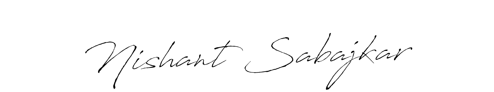 The best way (Antro_Vectra) to make a short signature is to pick only two or three words in your name. The name Nishant Sabajkar include a total of six letters. For converting this name. Nishant Sabajkar signature style 6 images and pictures png