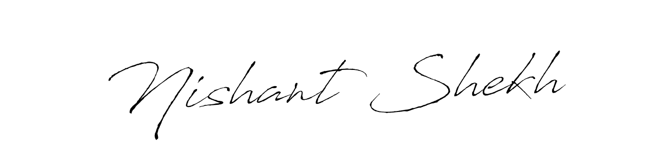 Create a beautiful signature design for name Nishant Shekh. With this signature (Antro_Vectra) fonts, you can make a handwritten signature for free. Nishant Shekh signature style 6 images and pictures png