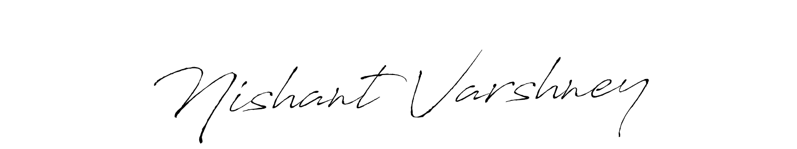 The best way (Antro_Vectra) to make a short signature is to pick only two or three words in your name. The name Nishant Varshney include a total of six letters. For converting this name. Nishant Varshney signature style 6 images and pictures png