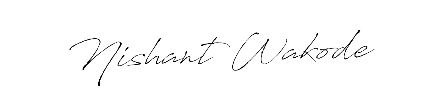 Make a beautiful signature design for name Nishant Wakode. With this signature (Antro_Vectra) style, you can create a handwritten signature for free. Nishant Wakode signature style 6 images and pictures png