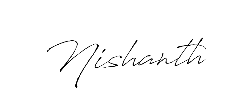 How to make Nishanth name signature. Use Antro_Vectra style for creating short signs online. This is the latest handwritten sign. Nishanth signature style 6 images and pictures png