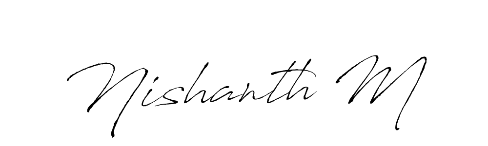 Here are the top 10 professional signature styles for the name Nishanth M. These are the best autograph styles you can use for your name. Nishanth M signature style 6 images and pictures png