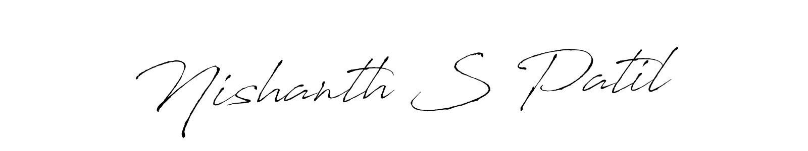 Create a beautiful signature design for name Nishanth S Patil. With this signature (Antro_Vectra) fonts, you can make a handwritten signature for free. Nishanth S Patil signature style 6 images and pictures png