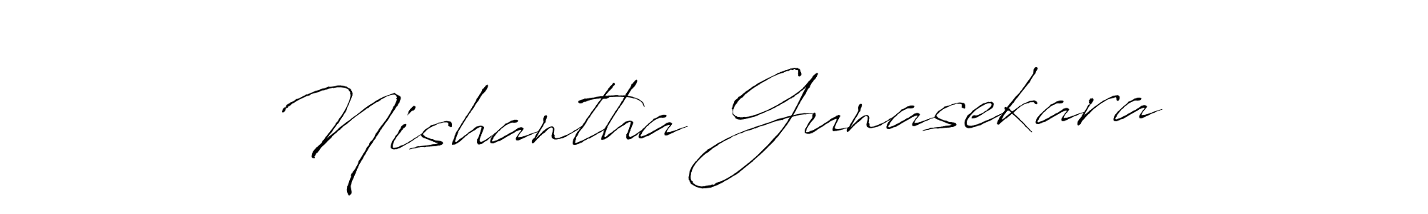 The best way (Antro_Vectra) to make a short signature is to pick only two or three words in your name. The name Nishantha Gunasekara include a total of six letters. For converting this name. Nishantha Gunasekara signature style 6 images and pictures png