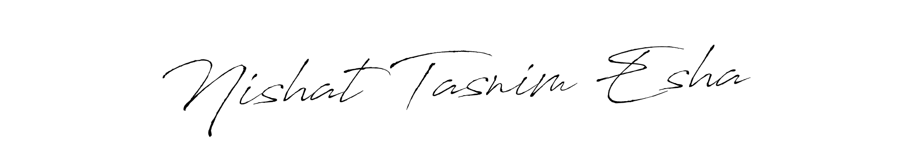 This is the best signature style for the Nishat Tasnim Esha name. Also you like these signature font (Antro_Vectra). Mix name signature. Nishat Tasnim Esha signature style 6 images and pictures png