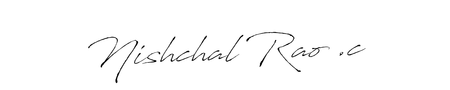 How to make Nishchal Rao .c signature? Antro_Vectra is a professional autograph style. Create handwritten signature for Nishchal Rao .c name. Nishchal Rao .c signature style 6 images and pictures png