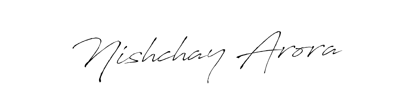 You can use this online signature creator to create a handwritten signature for the name Nishchay Arora. This is the best online autograph maker. Nishchay Arora signature style 6 images and pictures png