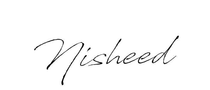 Use a signature maker to create a handwritten signature online. With this signature software, you can design (Antro_Vectra) your own signature for name Nisheed. Nisheed signature style 6 images and pictures png