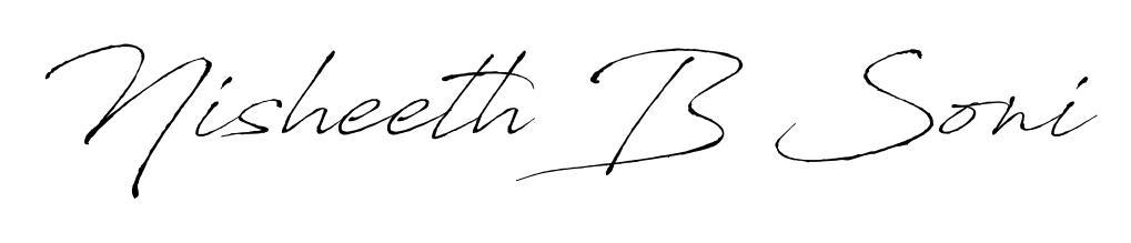 Make your name Nisheeth B Soni memorable on every contract using Antro_Vectra autograph style. Instant transparent background export available. Nisheeth B Soni signature style 6 images and pictures png