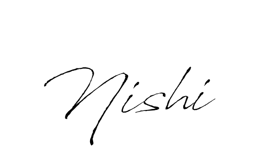 How to make Nishi name signature. Use Antro_Vectra style for creating short signs online. This is the latest handwritten sign. Nishi signature style 6 images and pictures png