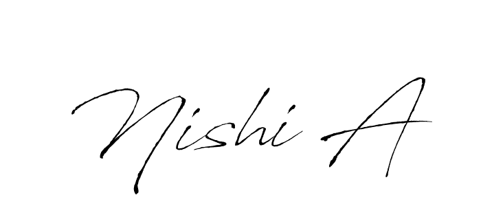 You should practise on your own different ways (Antro_Vectra) to write your name (Nishi A) in signature. don't let someone else do it for you. Nishi A signature style 6 images and pictures png