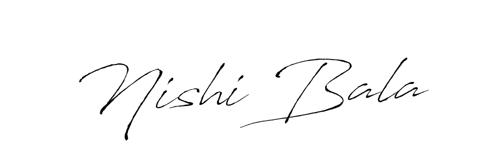 Make a beautiful signature design for name Nishi Bala. Use this online signature maker to create a handwritten signature for free. Nishi Bala signature style 6 images and pictures png