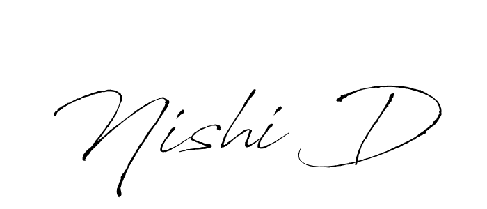 Use a signature maker to create a handwritten signature online. With this signature software, you can design (Antro_Vectra) your own signature for name Nishi D. Nishi D signature style 6 images and pictures png