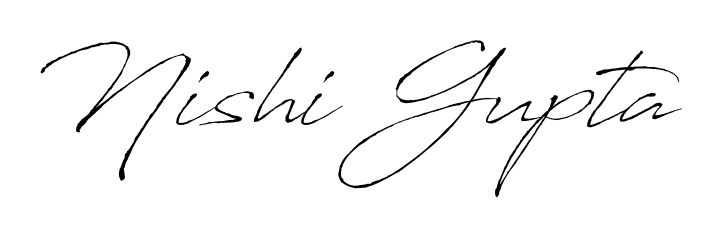 Practice writing Nishi Gupta with the flow of Antro_Vectra lettering. A fantastic source of inspiration for developing your personal signature style. Nishi Gupta signature style 6 images and pictures png
