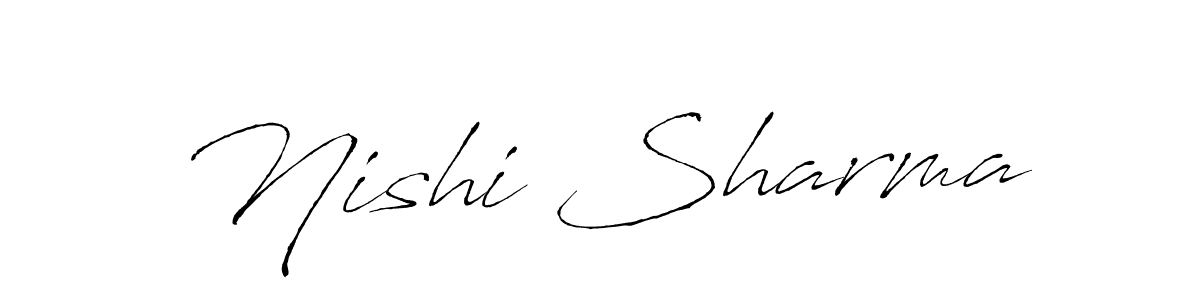 Create a beautiful signature design for name Nishi Sharma. With this signature (Antro_Vectra) fonts, you can make a handwritten signature for free. Nishi Sharma signature style 6 images and pictures png