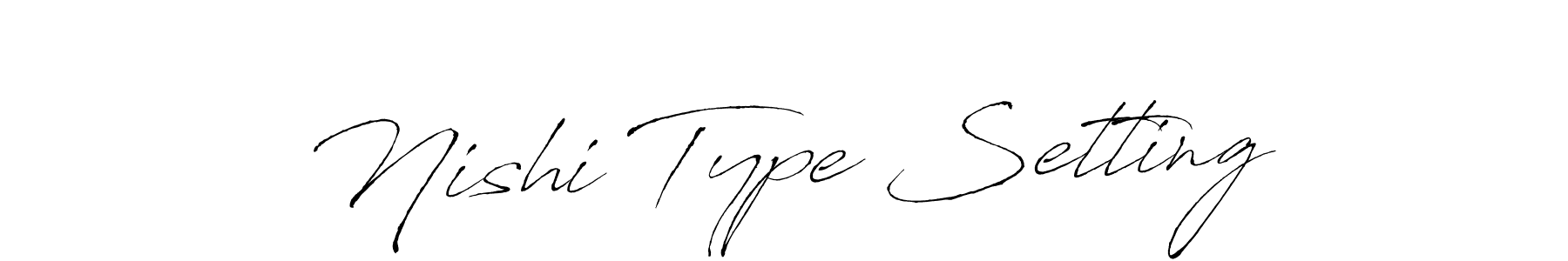 Similarly Antro_Vectra is the best handwritten signature design. Signature creator online .You can use it as an online autograph creator for name Nishi Type Setting. Nishi Type Setting signature style 6 images and pictures png