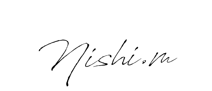 Best and Professional Signature Style for Nishi.m. Antro_Vectra Best Signature Style Collection. Nishi.m signature style 6 images and pictures png