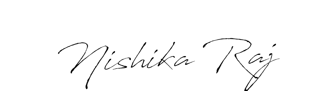 Make a beautiful signature design for name Nishika Raj. With this signature (Antro_Vectra) style, you can create a handwritten signature for free. Nishika Raj signature style 6 images and pictures png