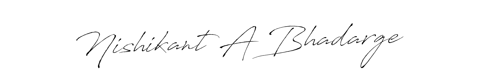 Use a signature maker to create a handwritten signature online. With this signature software, you can design (Antro_Vectra) your own signature for name Nishikant A Bhadarge. Nishikant A Bhadarge signature style 6 images and pictures png