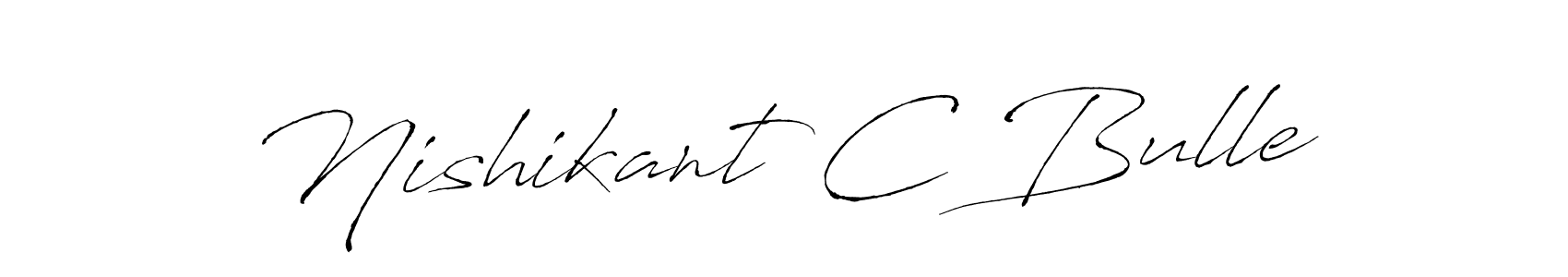 How to make Nishikant C Bulle name signature. Use Antro_Vectra style for creating short signs online. This is the latest handwritten sign. Nishikant C Bulle signature style 6 images and pictures png