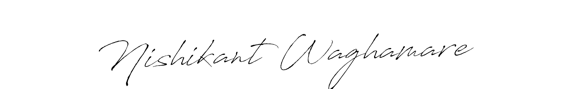 Make a beautiful signature design for name Nishikant Waghamare. With this signature (Antro_Vectra) style, you can create a handwritten signature for free. Nishikant Waghamare signature style 6 images and pictures png