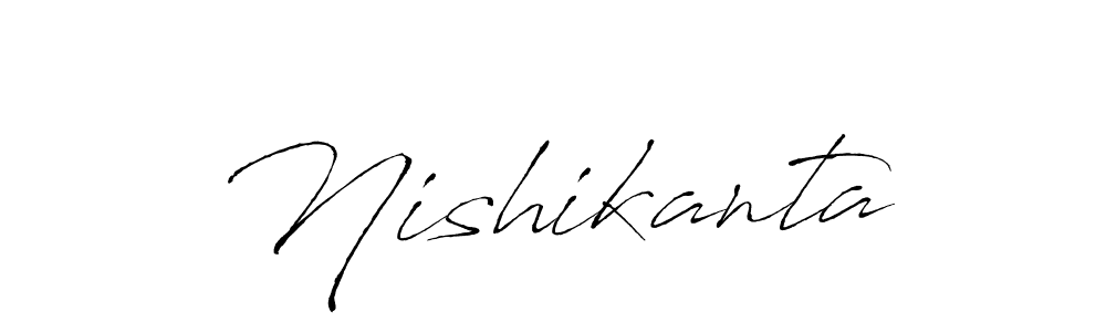 Make a beautiful signature design for name Nishikanta. With this signature (Antro_Vectra) style, you can create a handwritten signature for free. Nishikanta signature style 6 images and pictures png