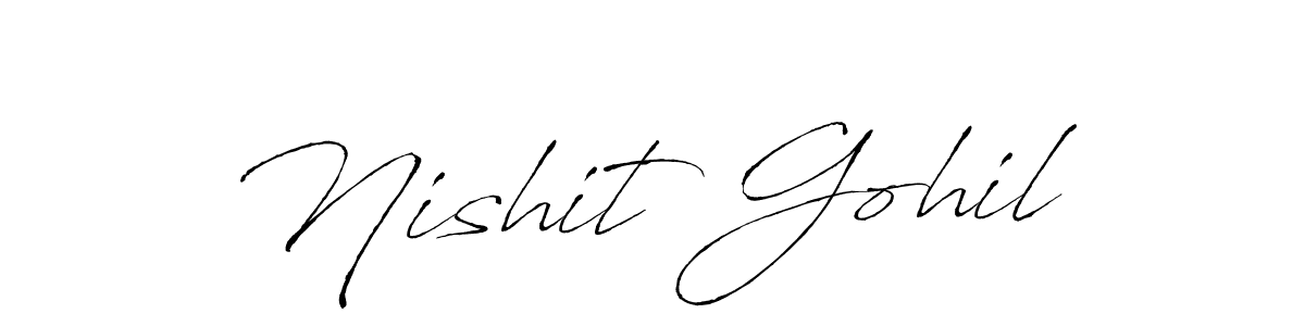 Also we have Nishit Gohil name is the best signature style. Create professional handwritten signature collection using Antro_Vectra autograph style. Nishit Gohil signature style 6 images and pictures png