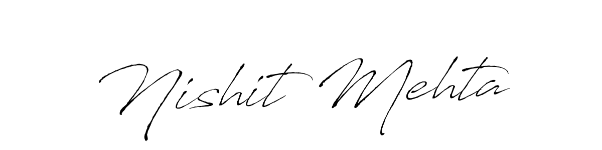 Nishit Mehta stylish signature style. Best Handwritten Sign (Antro_Vectra) for my name. Handwritten Signature Collection Ideas for my name Nishit Mehta. Nishit Mehta signature style 6 images and pictures png