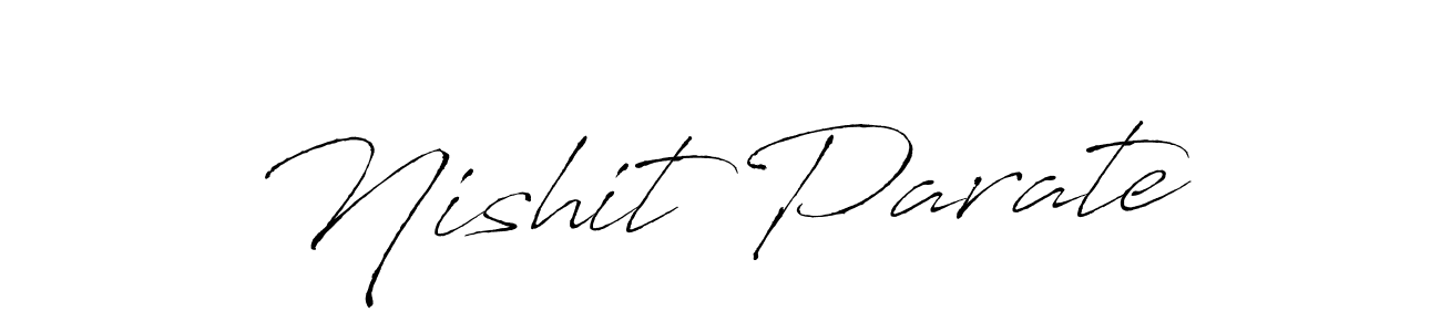 Nishit Parate stylish signature style. Best Handwritten Sign (Antro_Vectra) for my name. Handwritten Signature Collection Ideas for my name Nishit Parate. Nishit Parate signature style 6 images and pictures png