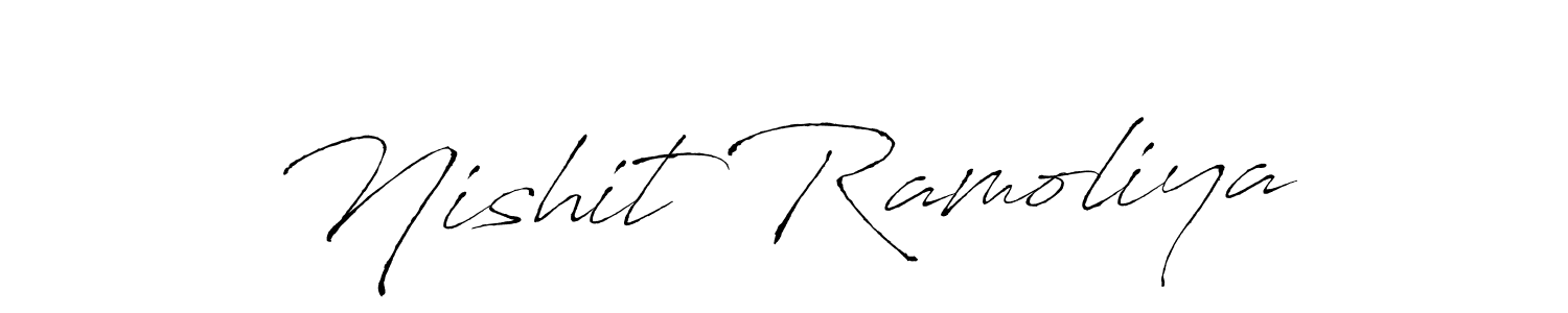 This is the best signature style for the Nishit Ramoliya name. Also you like these signature font (Antro_Vectra). Mix name signature. Nishit Ramoliya signature style 6 images and pictures png