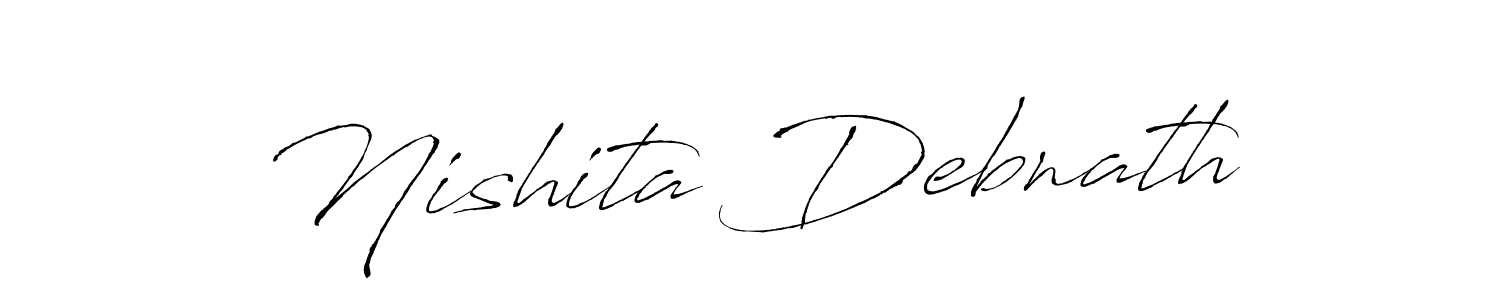 How to make Nishita Debnath signature? Antro_Vectra is a professional autograph style. Create handwritten signature for Nishita Debnath name. Nishita Debnath signature style 6 images and pictures png