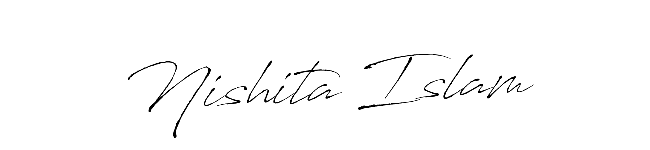 Nishita Islam stylish signature style. Best Handwritten Sign (Antro_Vectra) for my name. Handwritten Signature Collection Ideas for my name Nishita Islam. Nishita Islam signature style 6 images and pictures png