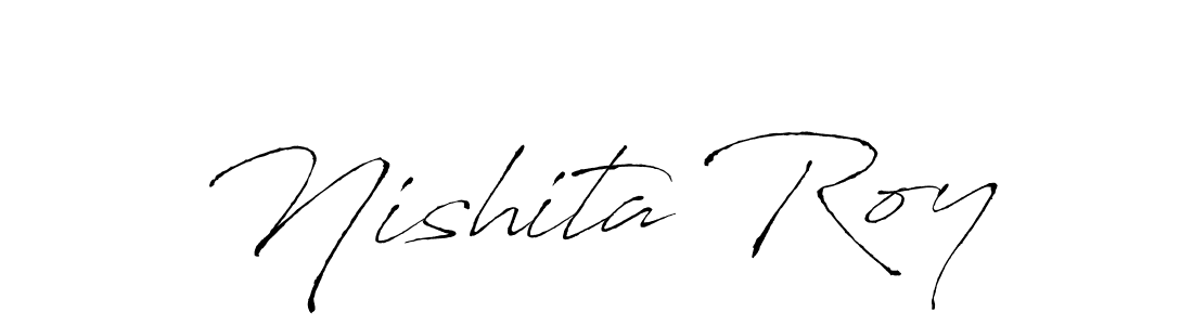 How to make Nishita Roy name signature. Use Antro_Vectra style for creating short signs online. This is the latest handwritten sign. Nishita Roy signature style 6 images and pictures png