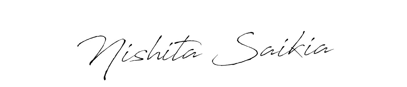 Also we have Nishita Saikia name is the best signature style. Create professional handwritten signature collection using Antro_Vectra autograph style. Nishita Saikia signature style 6 images and pictures png