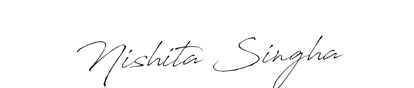 The best way (Antro_Vectra) to make a short signature is to pick only two or three words in your name. The name Nishita Singha include a total of six letters. For converting this name. Nishita Singha signature style 6 images and pictures png