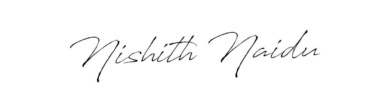 Create a beautiful signature design for name Nishith Naidu. With this signature (Antro_Vectra) fonts, you can make a handwritten signature for free. Nishith Naidu signature style 6 images and pictures png