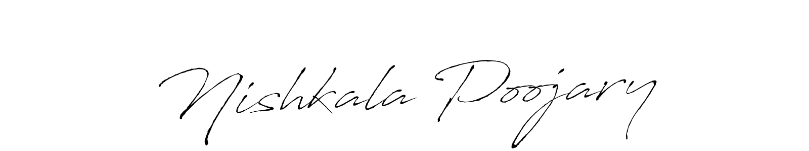 if you are searching for the best signature style for your name Nishkala Poojary. so please give up your signature search. here we have designed multiple signature styles  using Antro_Vectra. Nishkala Poojary signature style 6 images and pictures png