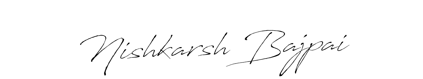 This is the best signature style for the Nishkarsh Bajpai name. Also you like these signature font (Antro_Vectra). Mix name signature. Nishkarsh Bajpai signature style 6 images and pictures png