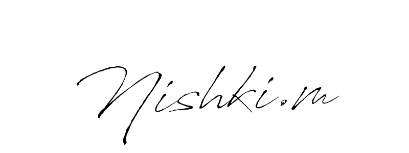 Use a signature maker to create a handwritten signature online. With this signature software, you can design (Antro_Vectra) your own signature for name Nishki.m. Nishki.m signature style 6 images and pictures png