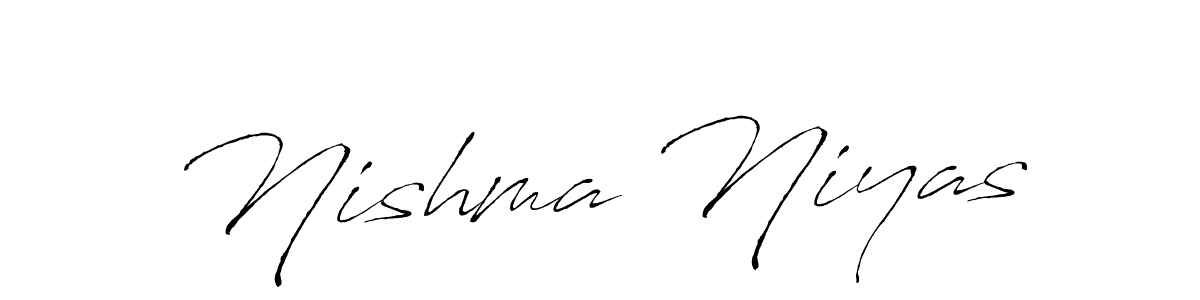 You should practise on your own different ways (Antro_Vectra) to write your name (Nishma Niyas) in signature. don't let someone else do it for you. Nishma Niyas signature style 6 images and pictures png