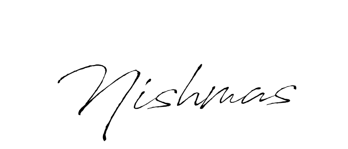 Make a beautiful signature design for name Nishmas. Use this online signature maker to create a handwritten signature for free. Nishmas signature style 6 images and pictures png