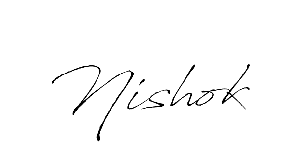 Design your own signature with our free online signature maker. With this signature software, you can create a handwritten (Antro_Vectra) signature for name Nishok. Nishok signature style 6 images and pictures png