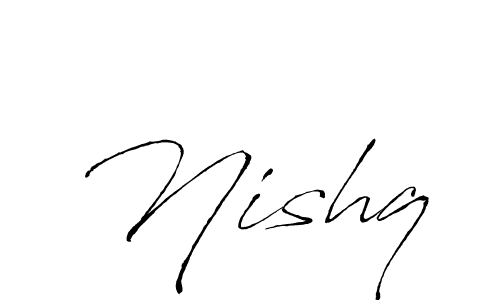 How to make Nishq name signature. Use Antro_Vectra style for creating short signs online. This is the latest handwritten sign. Nishq signature style 6 images and pictures png