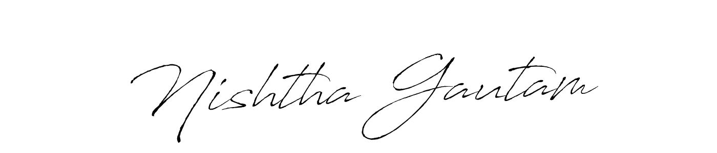 How to make Nishtha Gautam signature? Antro_Vectra is a professional autograph style. Create handwritten signature for Nishtha Gautam name. Nishtha Gautam signature style 6 images and pictures png