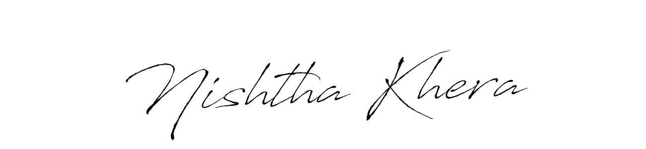 Antro_Vectra is a professional signature style that is perfect for those who want to add a touch of class to their signature. It is also a great choice for those who want to make their signature more unique. Get Nishtha Khera name to fancy signature for free. Nishtha Khera signature style 6 images and pictures png