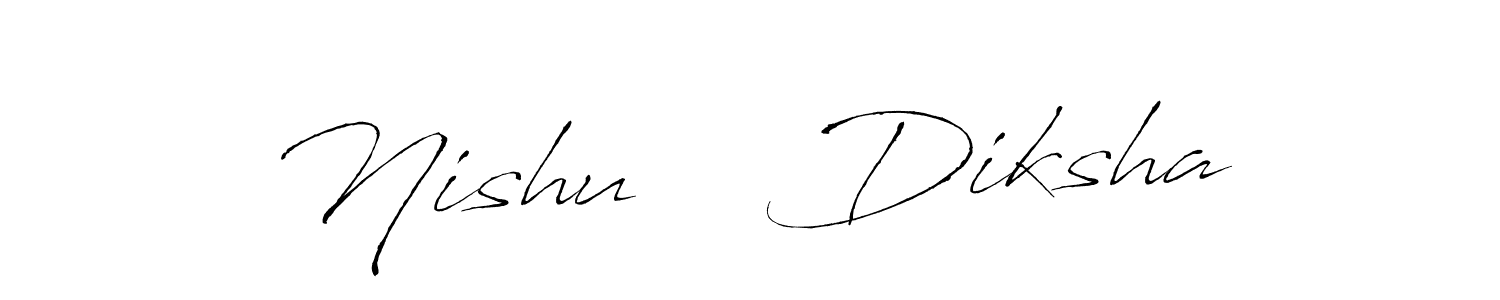 It looks lik you need a new signature style for name Nishu    Diksha. Design unique handwritten (Antro_Vectra) signature with our free signature maker in just a few clicks. Nishu    Diksha signature style 6 images and pictures png