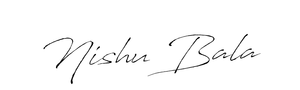 Also You can easily find your signature by using the search form. We will create Nishu Bala name handwritten signature images for you free of cost using Antro_Vectra sign style. Nishu Bala signature style 6 images and pictures png