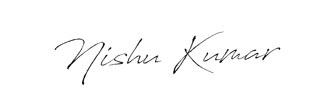 Create a beautiful signature design for name Nishu Kumar. With this signature (Antro_Vectra) fonts, you can make a handwritten signature for free. Nishu Kumar signature style 6 images and pictures png